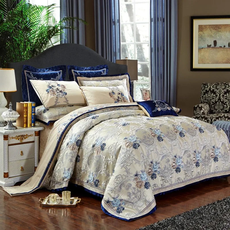 IXORA 1500 TC Luxury Royal Bedding Set Stain Jacquard Cotton