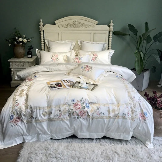 IXORA 1000TC Egyptian Cotton Luxury Embroidery Bedding Set