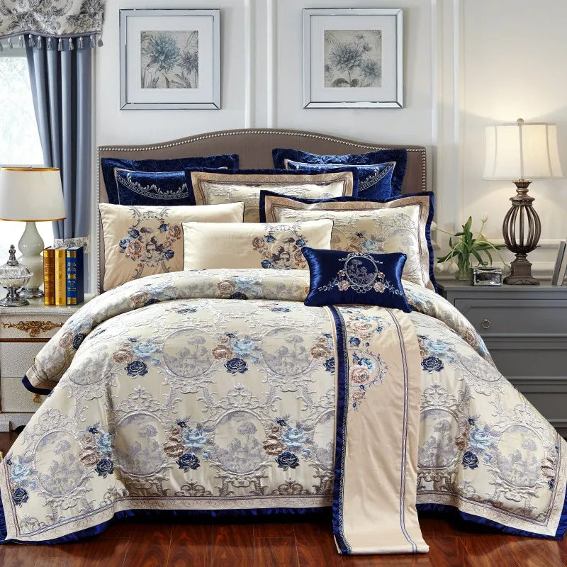 IXORA 1500 TC Luxury Royal Bedding Set Stain Jacquard Cotton